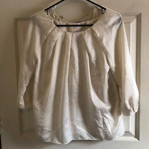 Talbots 2pc cream blouse set (size 2)